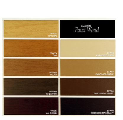 Avalon Faux Wood - 2" and 2 1/2" PVC Foam Blinds